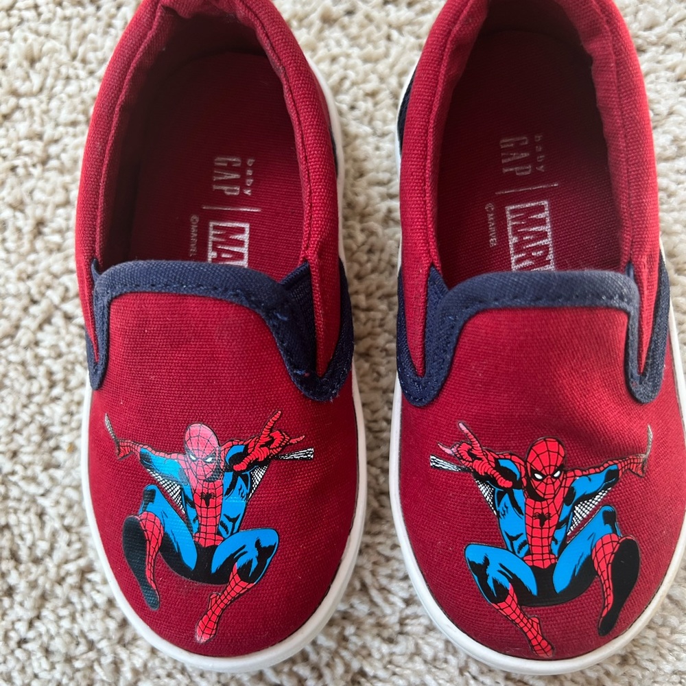 Baby Gap Spider-Man Canvas Shoes.  Baby Size 3